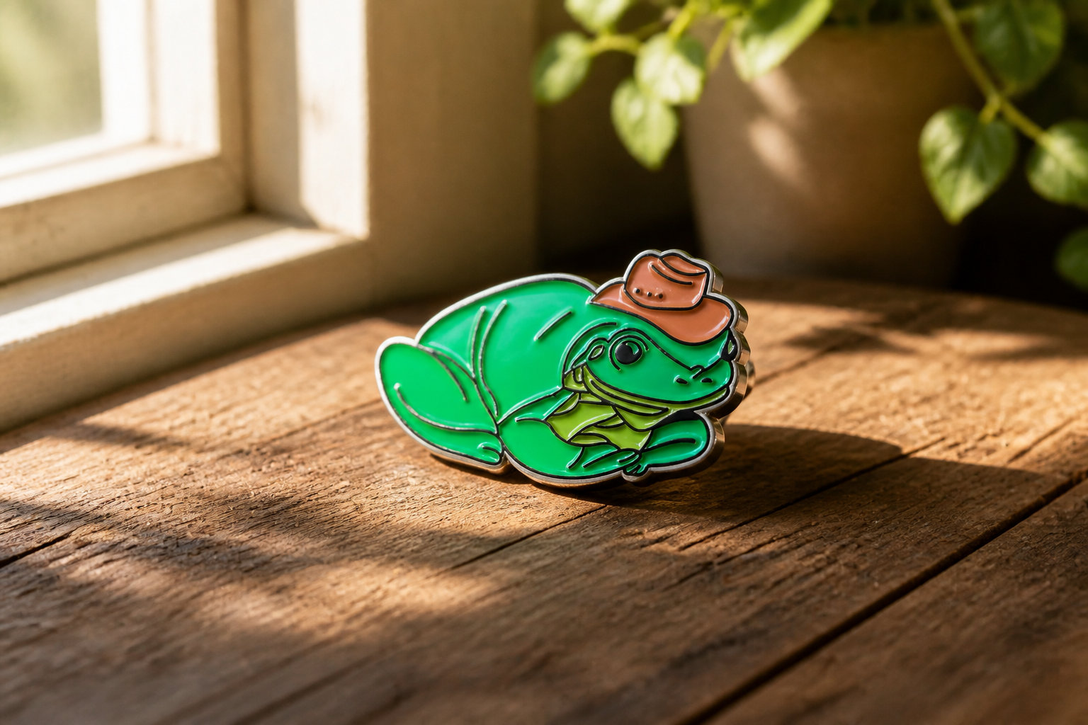 Giddy Up Slt Frog Pin: Cheeky Boldness for Your Bag