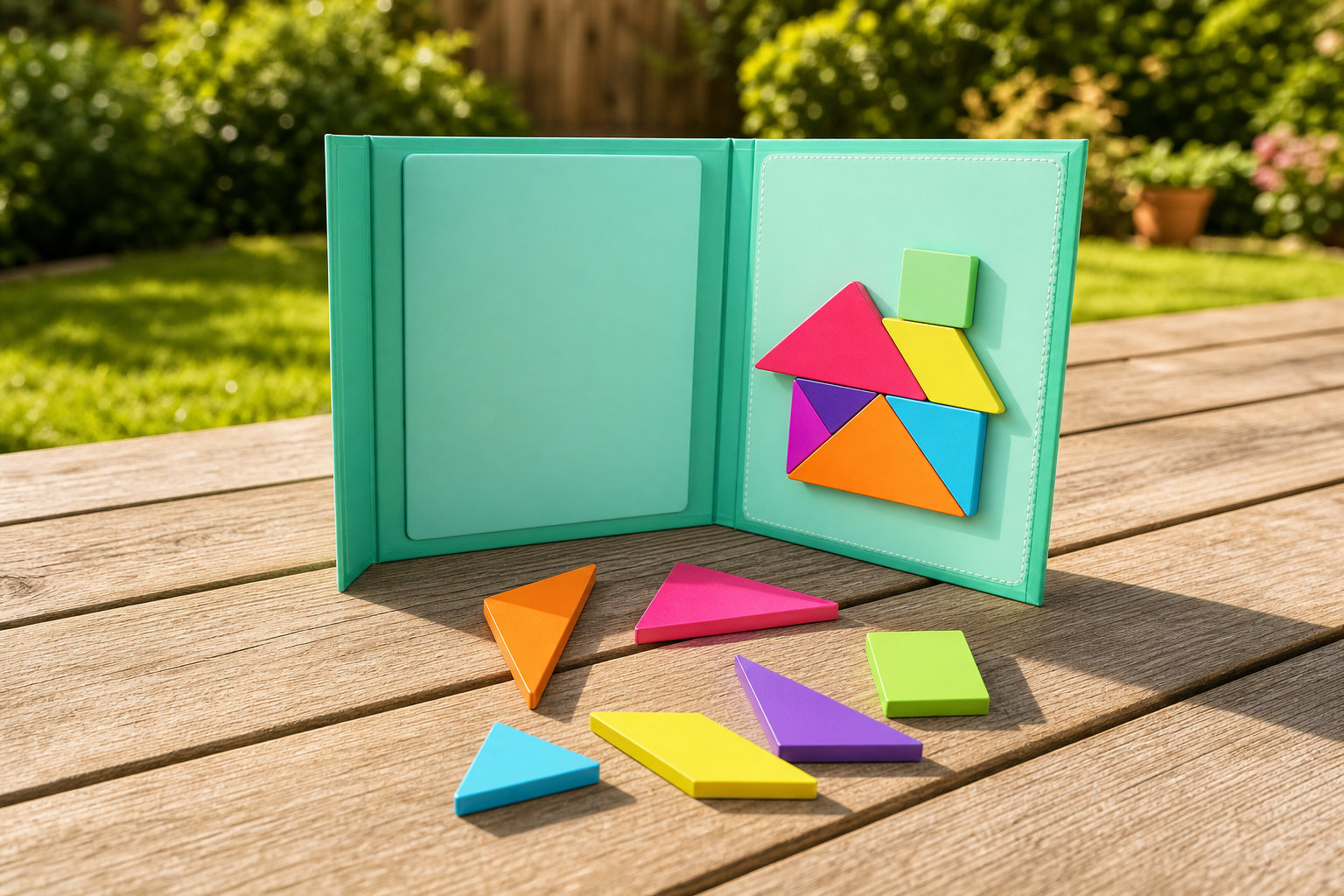 Tangram magnétique : initiation aux formes et couleurs