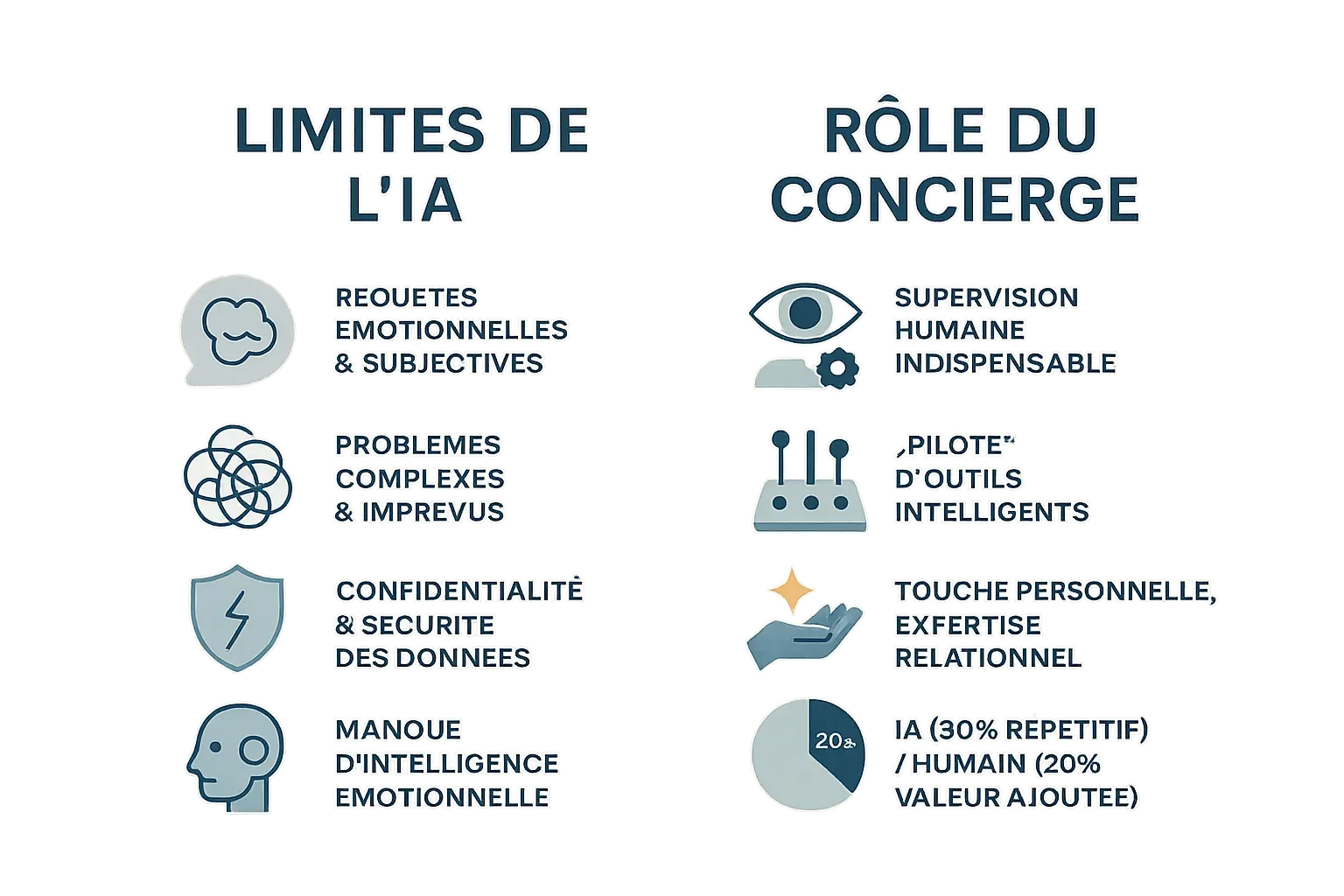 IA vs Concierge humain : la complémentarité essentielle