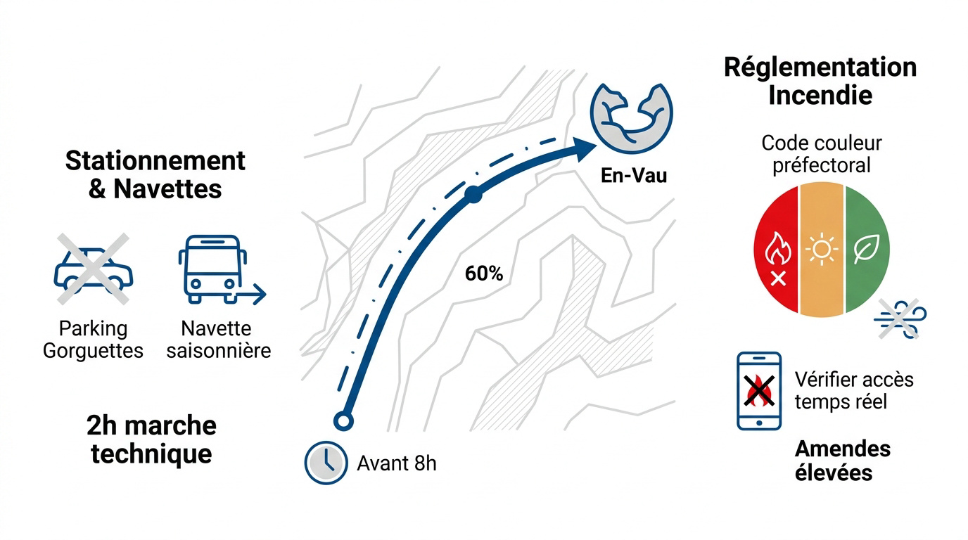 Accès sentier En-Vau