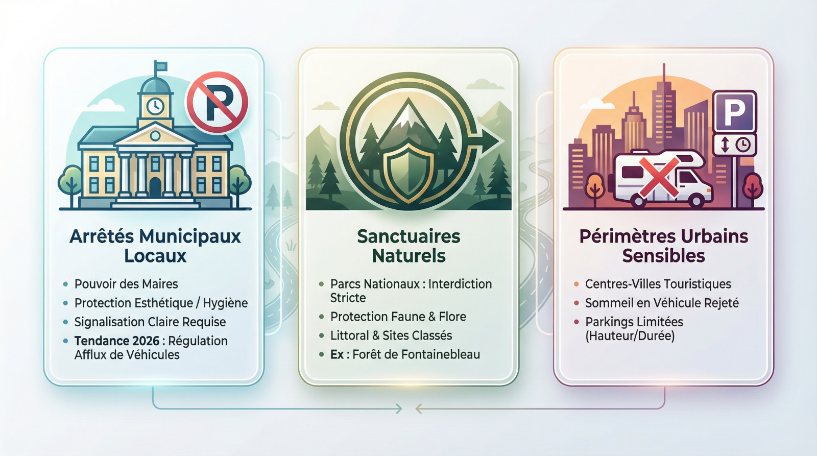 Panneau d'interdiction de stationnement nocturne pour véhicules aménagés