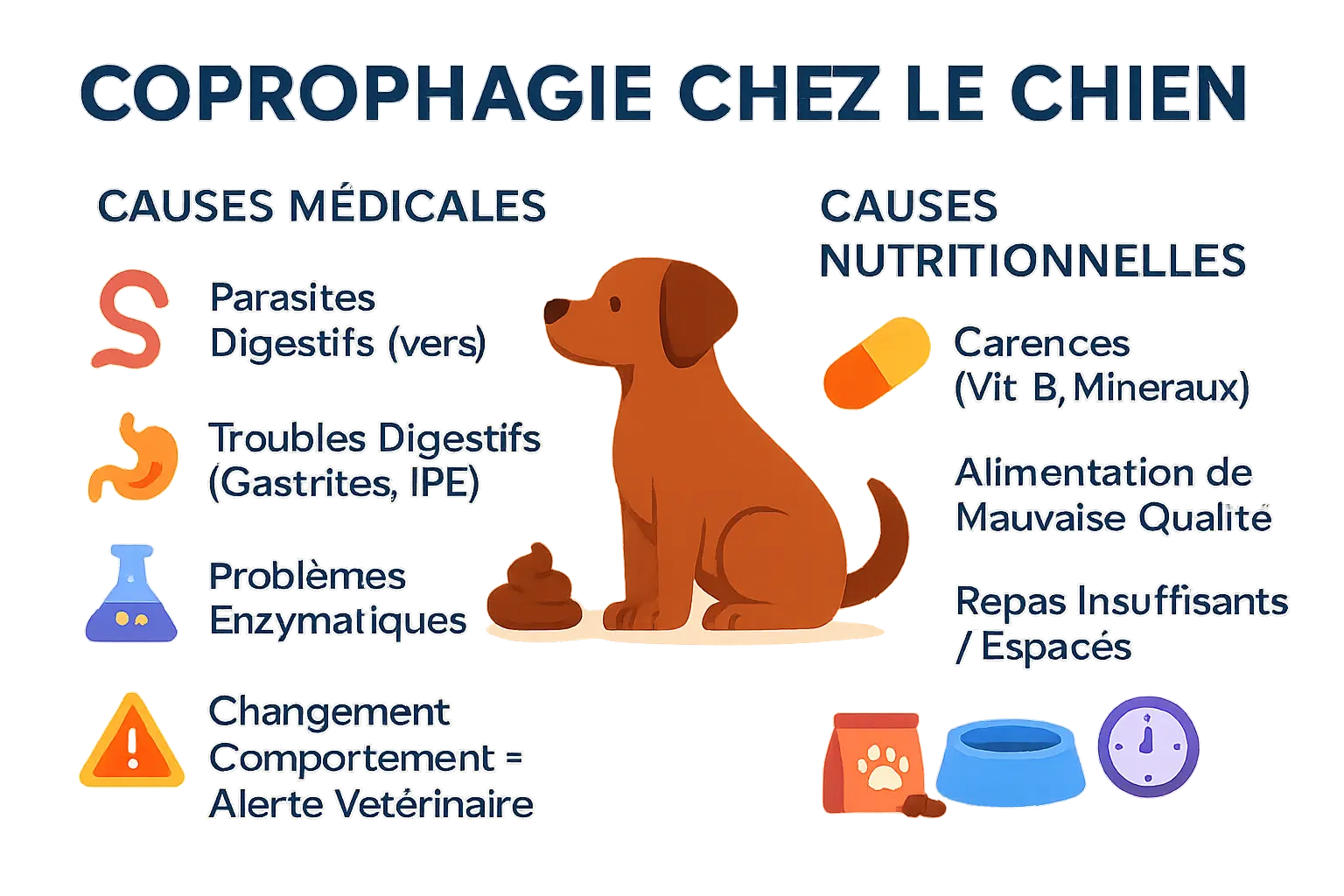Illustration du chien et de son comportement alimentaire