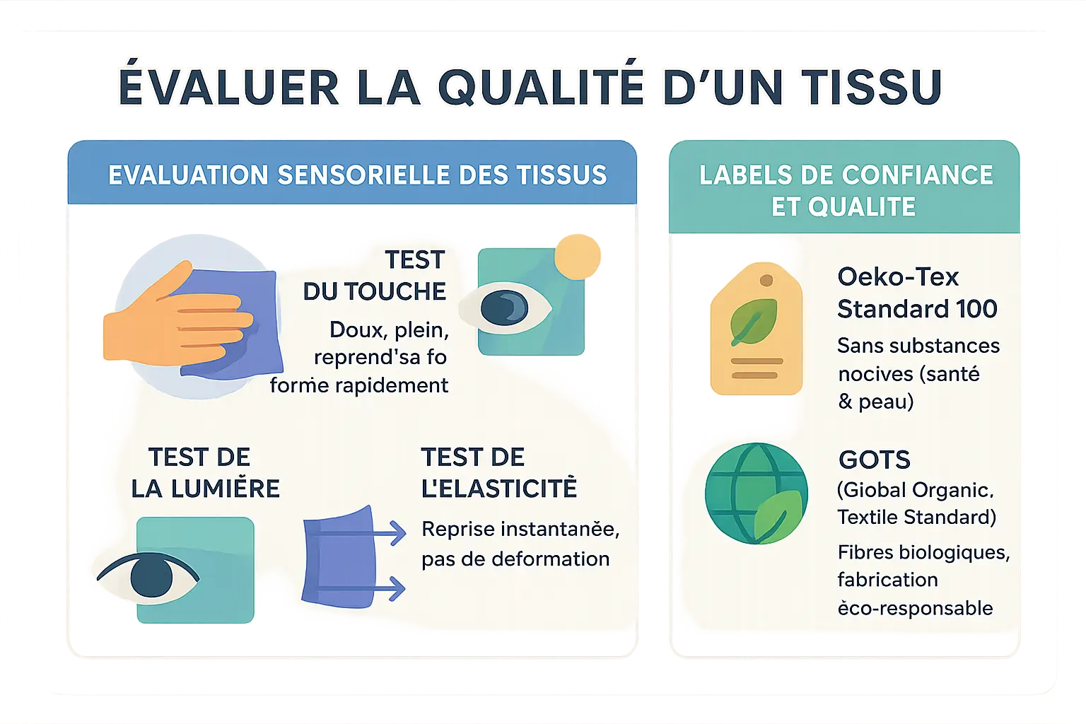 Illustration d'évaluation d'un tissu