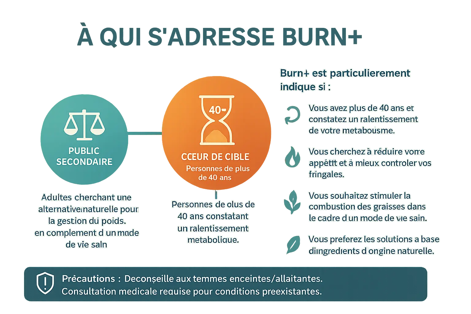 Public cible de <strong>Burn+</strong>