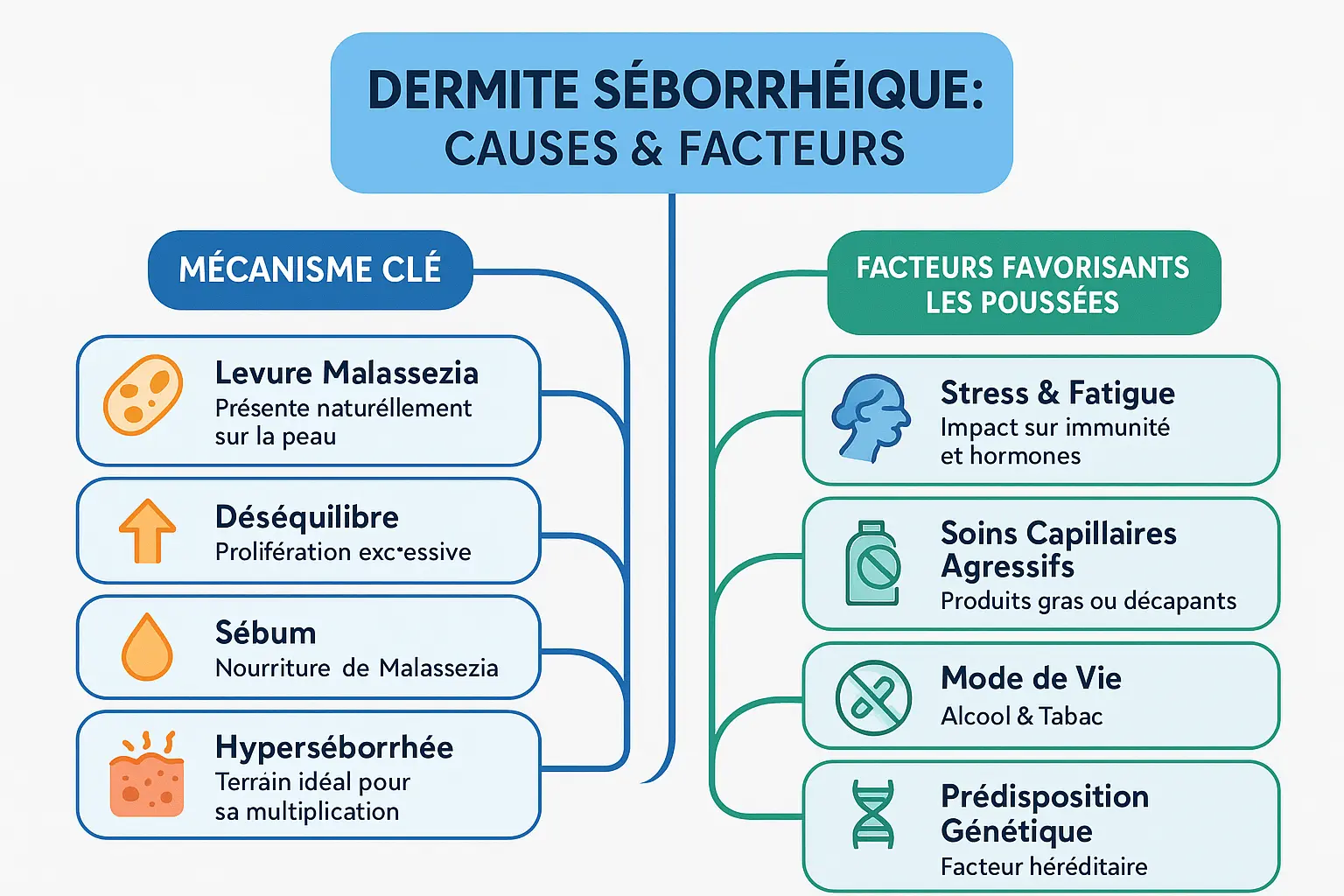Illustration de la dermite séborrheique chez l'adulte