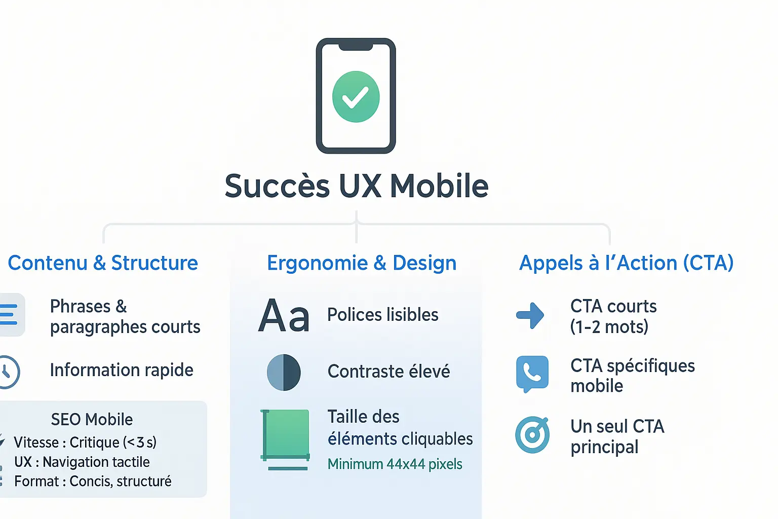 Synthèse des facteurs clés de succès UX mobile