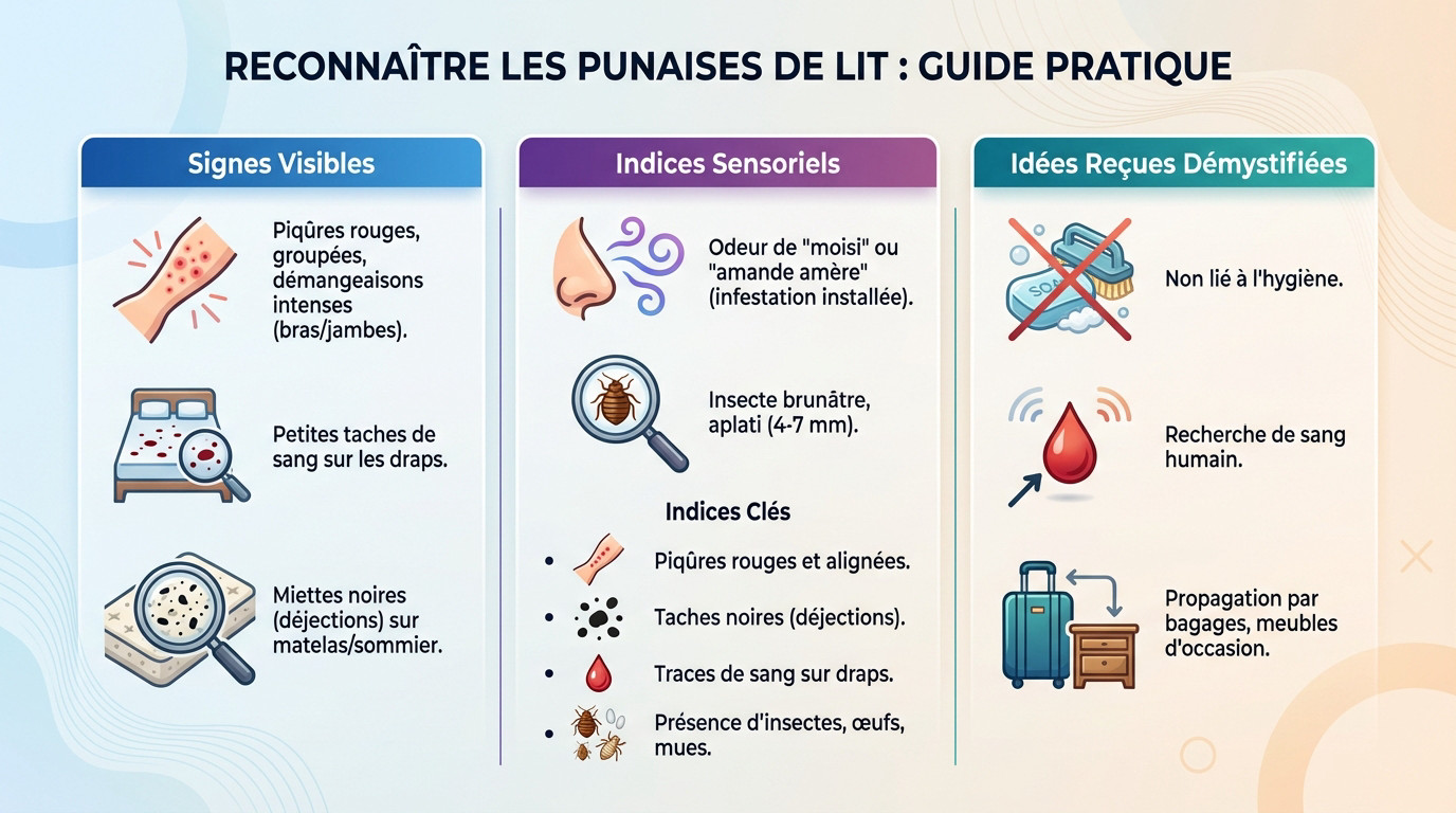 Photo macro d'une punaise de lit adulte sur un tissu pour identification