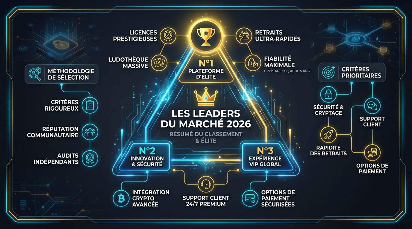 Classement des meilleurs casinos en ligne leaders en 2026