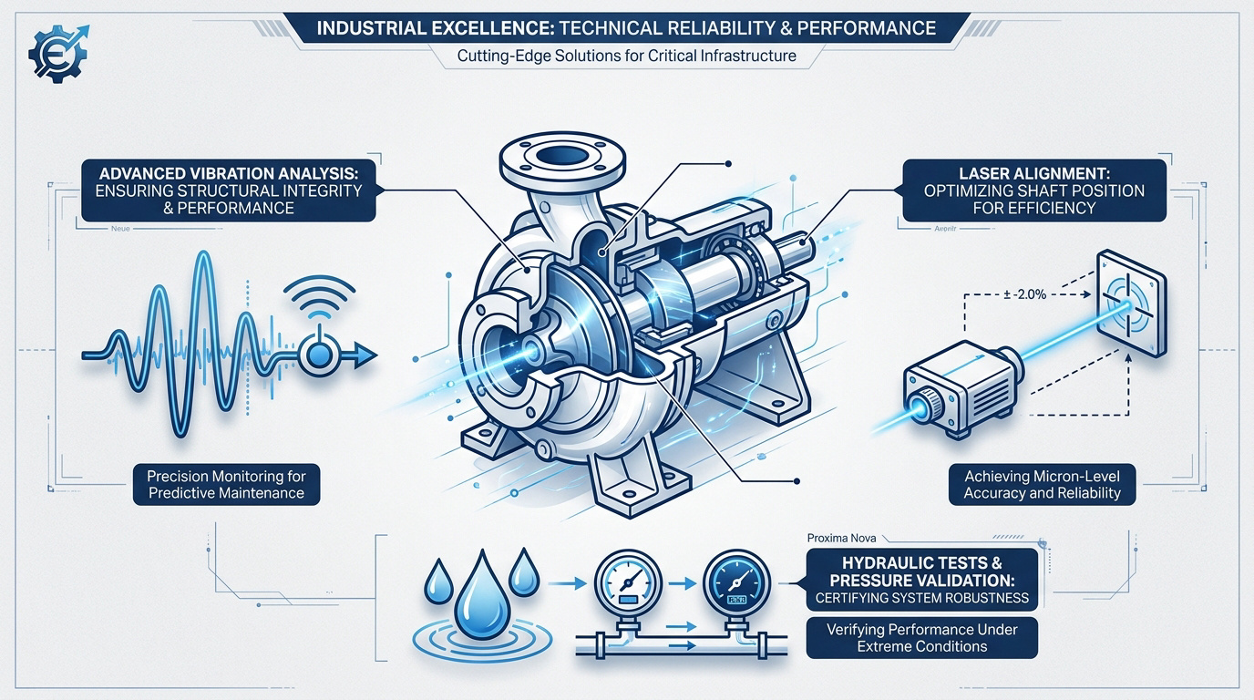 Technicien expert effectuant une maintenance de précision sur une pompe industrielle en usine