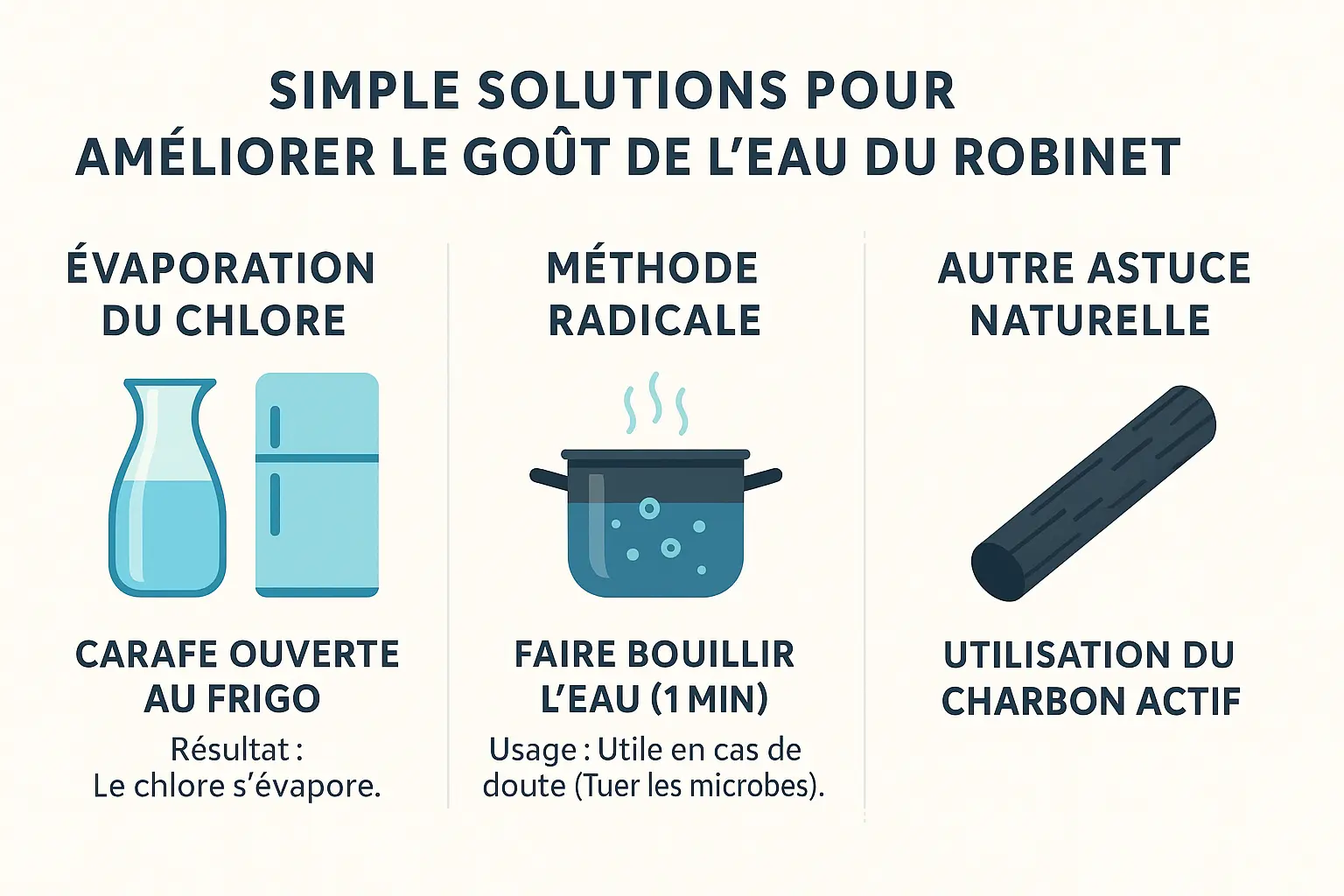 <strong>Solutions simples pour l'eau du robinet chlorée</strong>