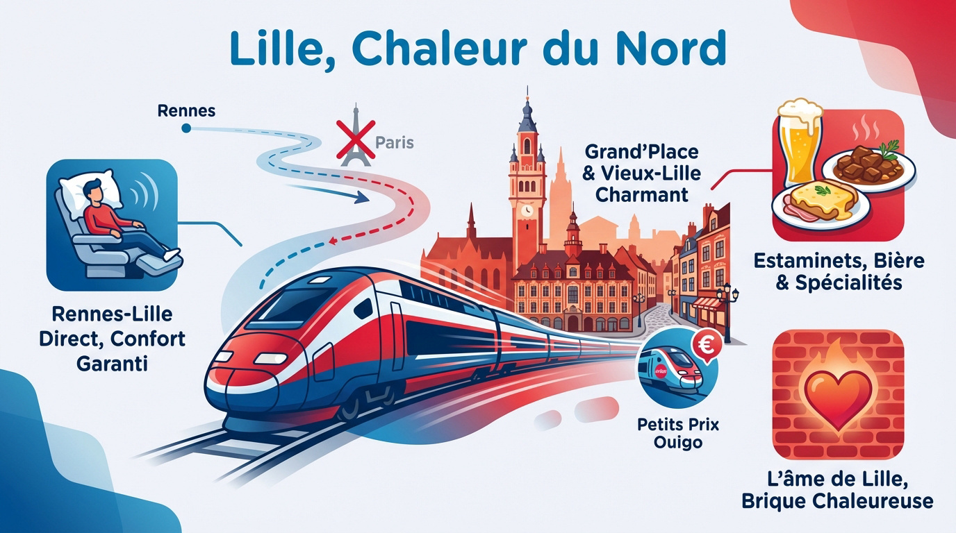 La Grand'Place de Lille avec ses façades flamandes historiques et sa colonne de la déesse