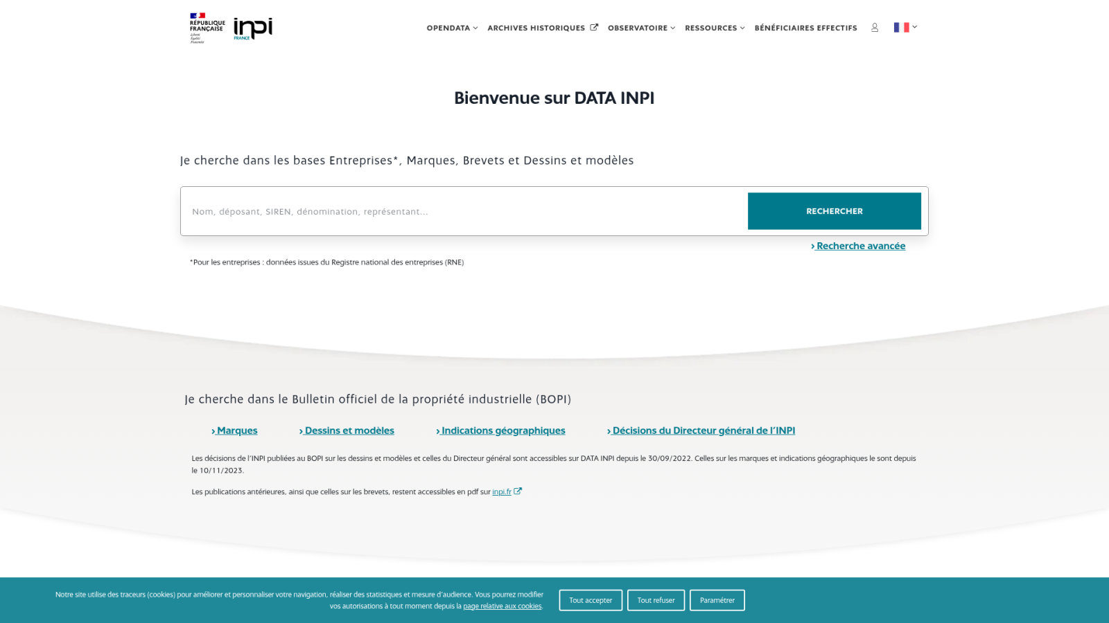 Quelles informations légales et financières pouvez-vous extraire sans frais ?