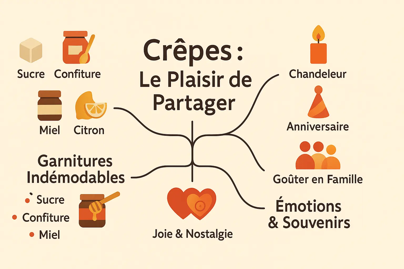 Crêpes empilées avec du sucre et des fruits rouges