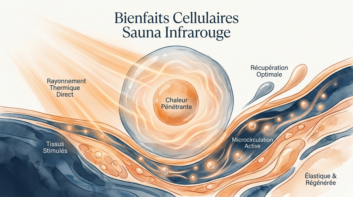 Illustration des mécanismes de pénétration des ondes infrarouges dans les tissus