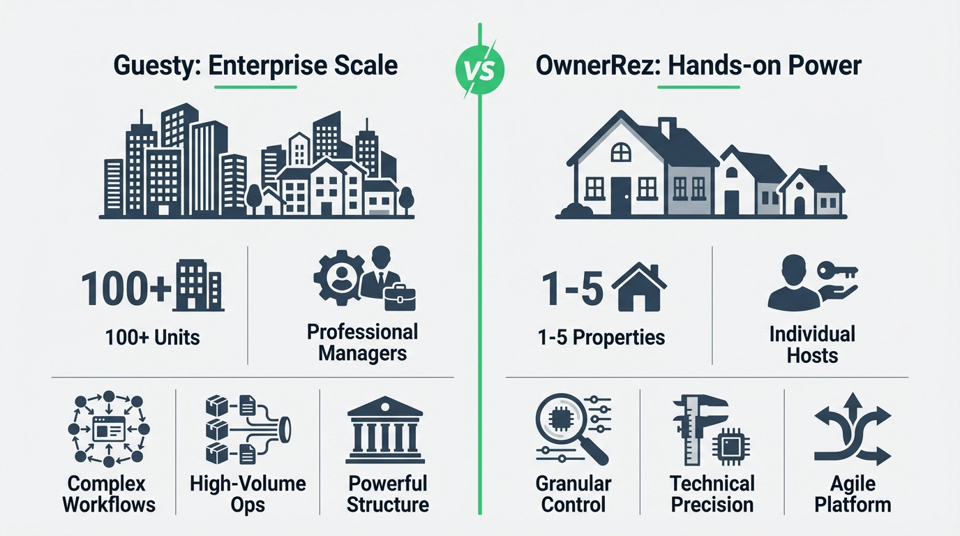Guesty vs OwnerRez comparison for property management scale
