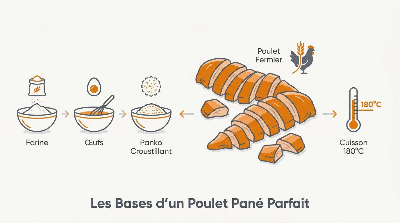 Morceaux de poulet fermier frais prêts pour la panure