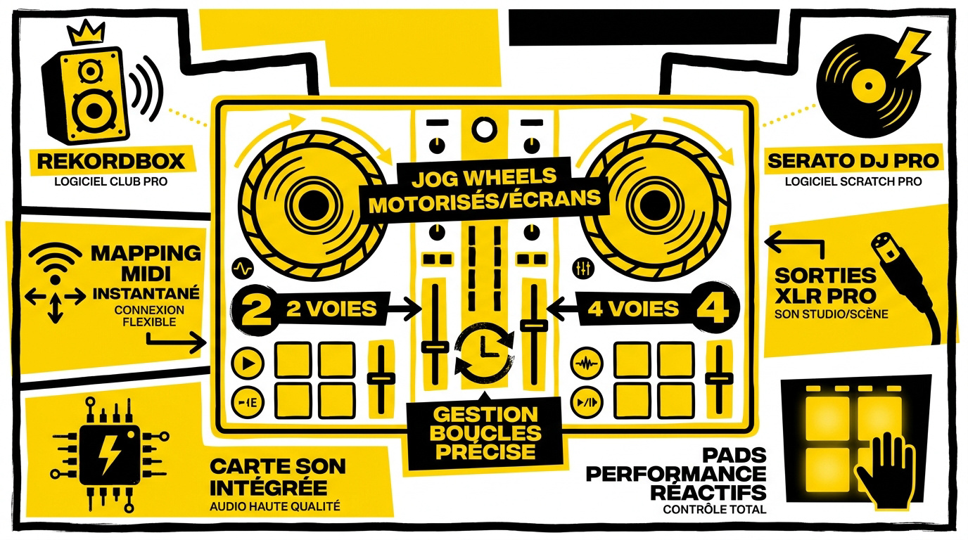 Comparatif des meilleurs contrôleurs DJ intermédiaires pour progresser en mixage