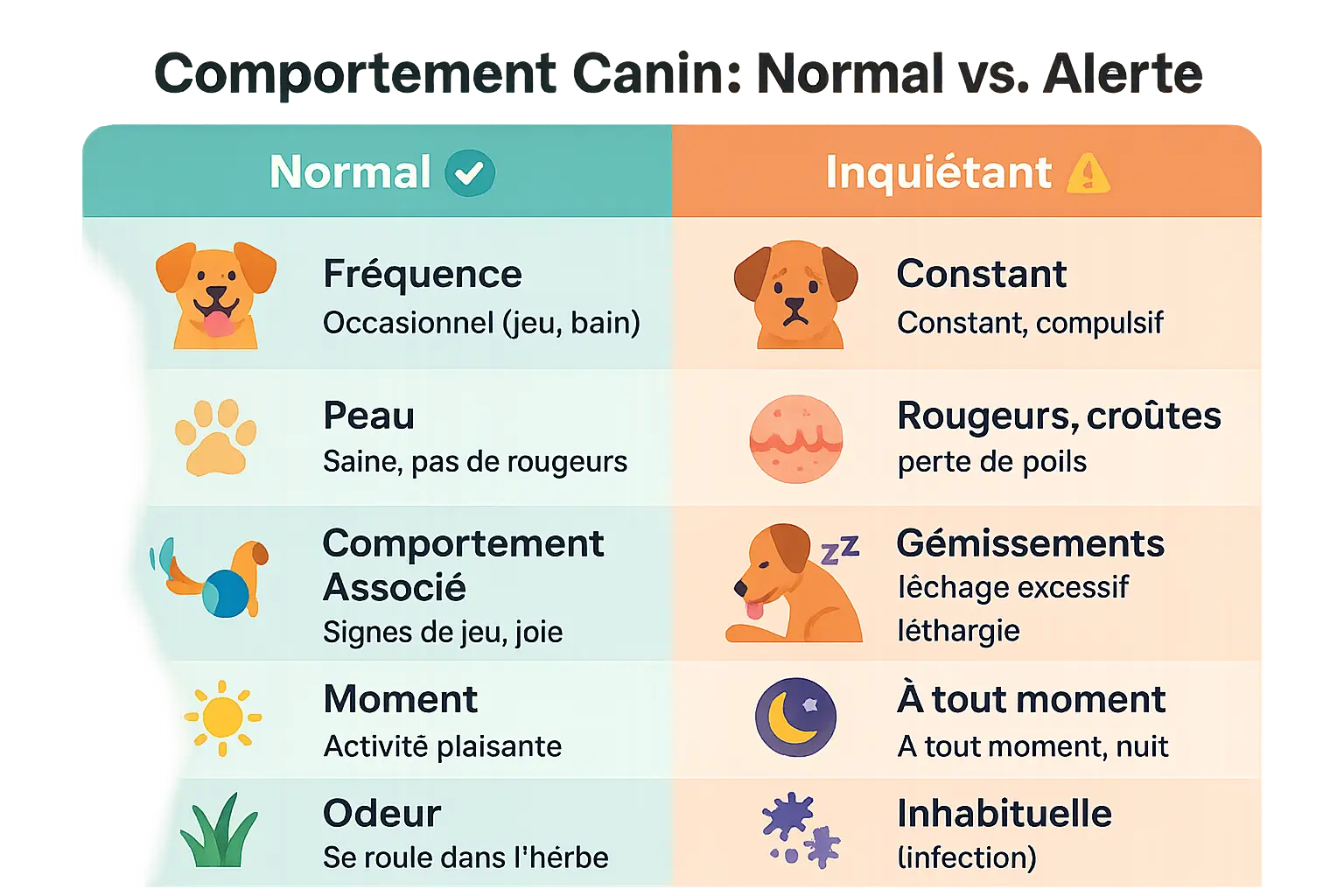 Chien se roulant par terre avec émotions contrastées