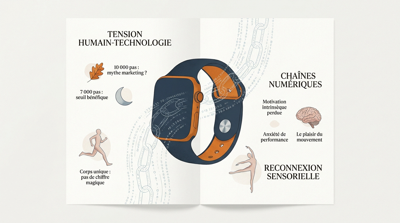 Tension entre l'humain et la technologie des trackers d'activité