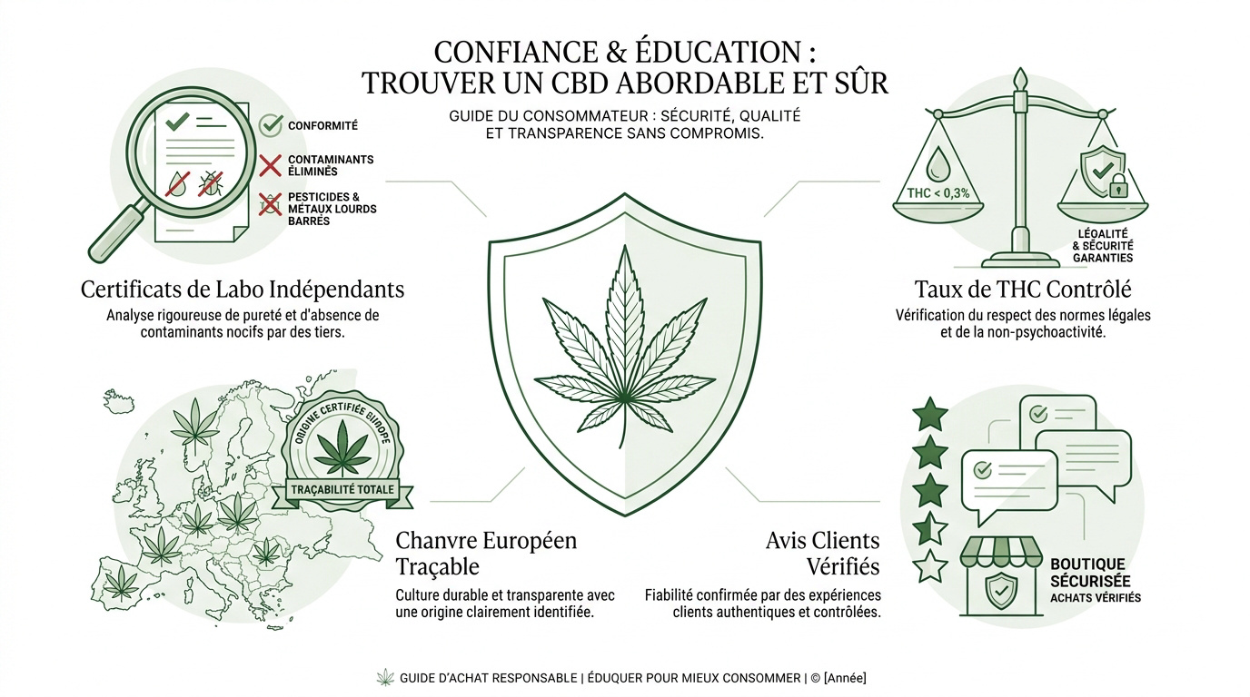 Guide pour choisir un CBD de qualité à prix abordable