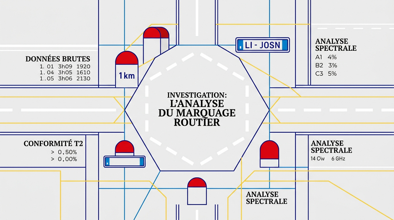 Analyse technique du marquage routier blanc en France