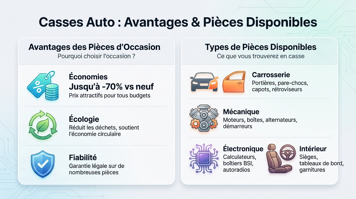 Pièces détachées disponibles en casse auto à Marseille