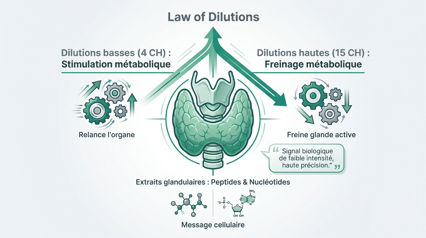 Loi des dilutions organothérapie thyroïde