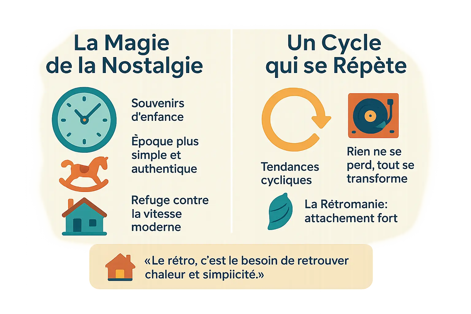 Illustration de l'attrait du style rétro