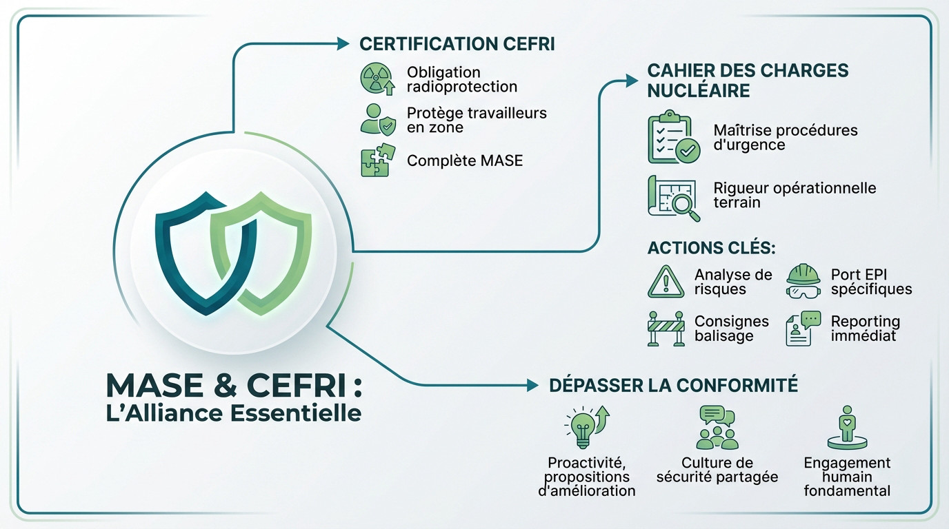 Alliance certification MASE et CEFRI pour la sécurité nucléaire EDF