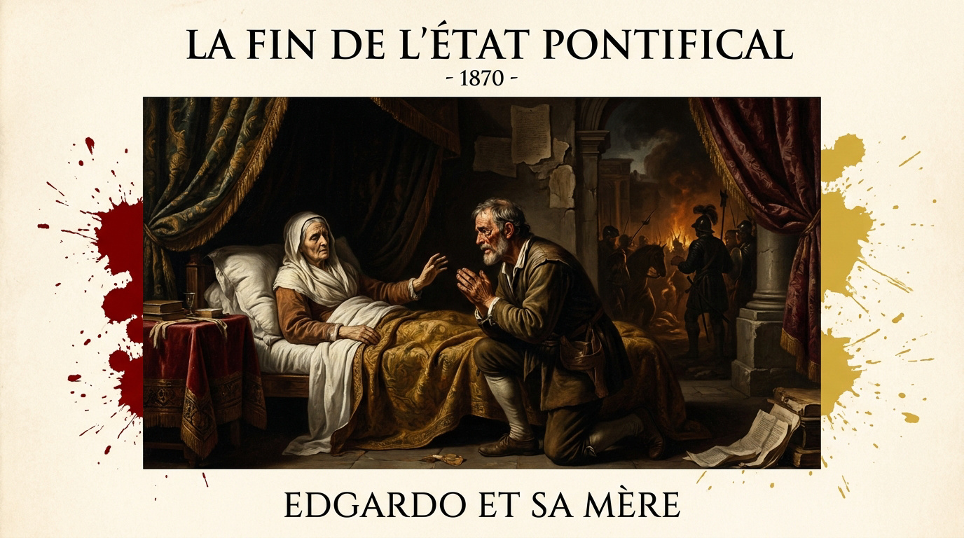 Edgardo Mortara prêtre face à sa mère mourante dans le film L'Enlèvement