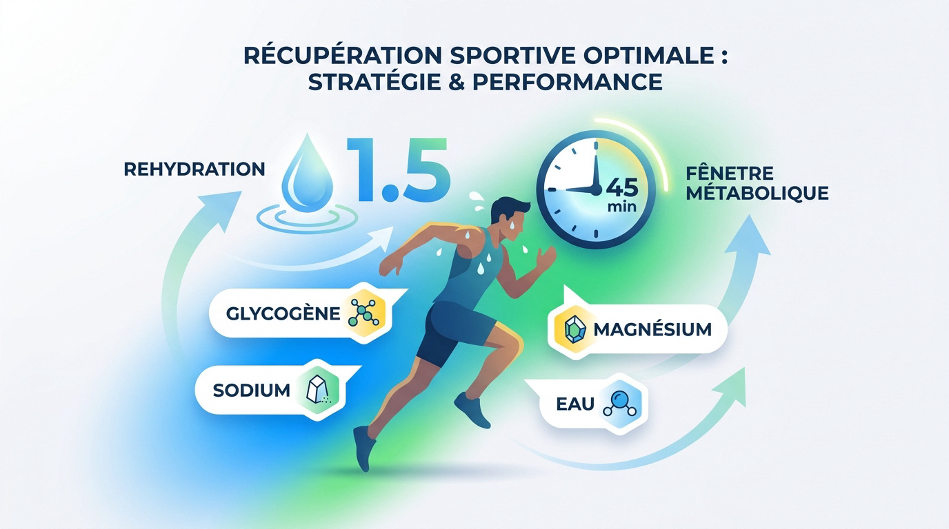 Boisson de récupération isotonique et accessoires de sport pour une hydratation optimale après l'effort