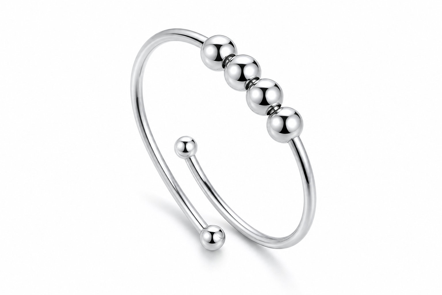 Bague anti-stress ajustable - selene : la douceur d'un mouvement fluide