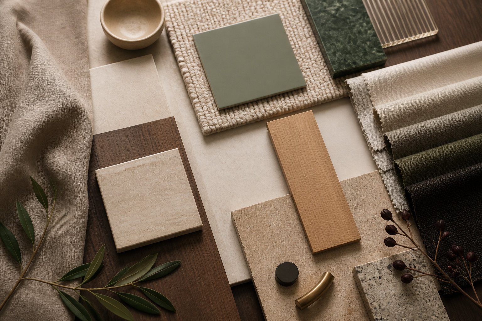 L'art d'associer des matériaux complémentaires au duo gris et bois