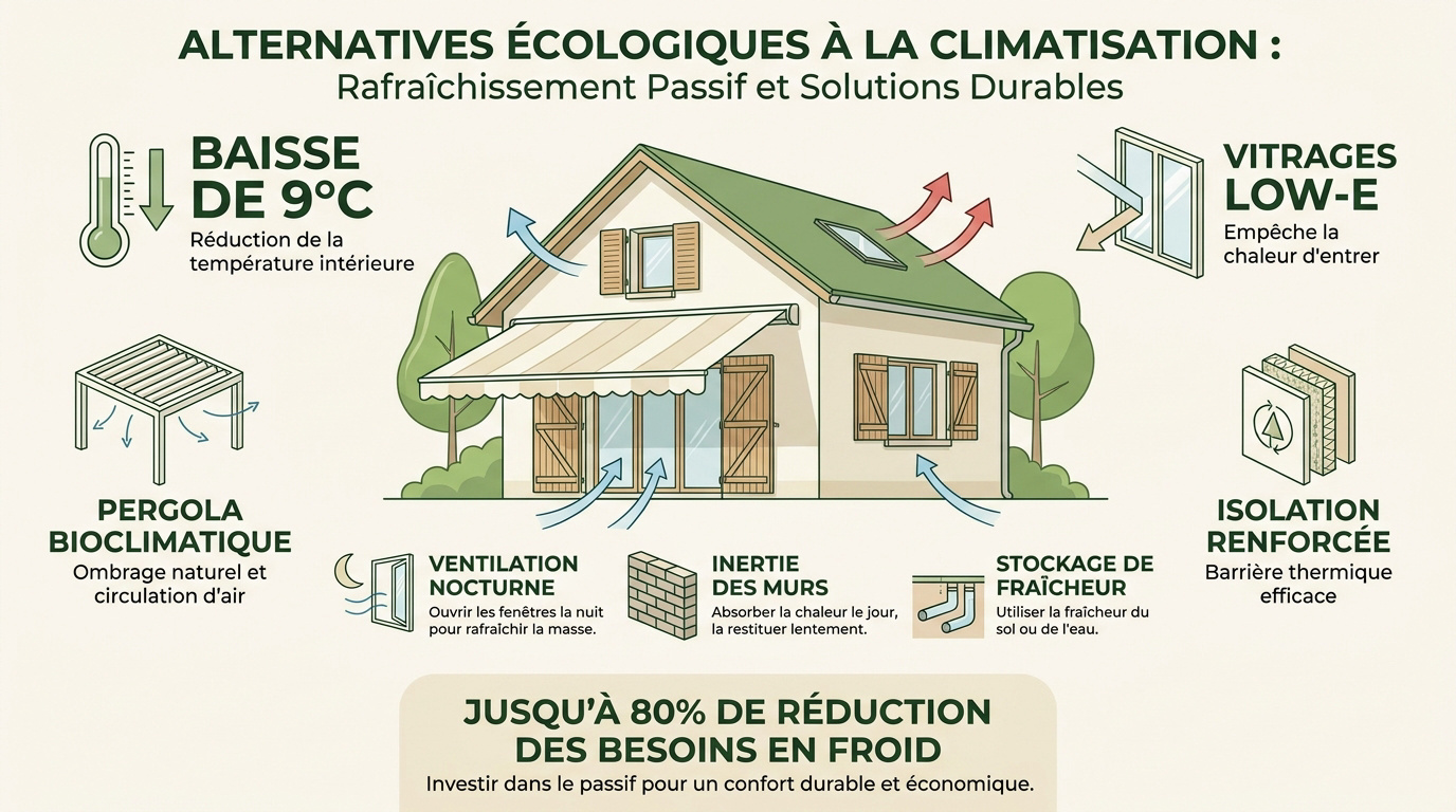 Solutions de menuiseries et protections solaires pour rafraîchir une maison sans climatisation