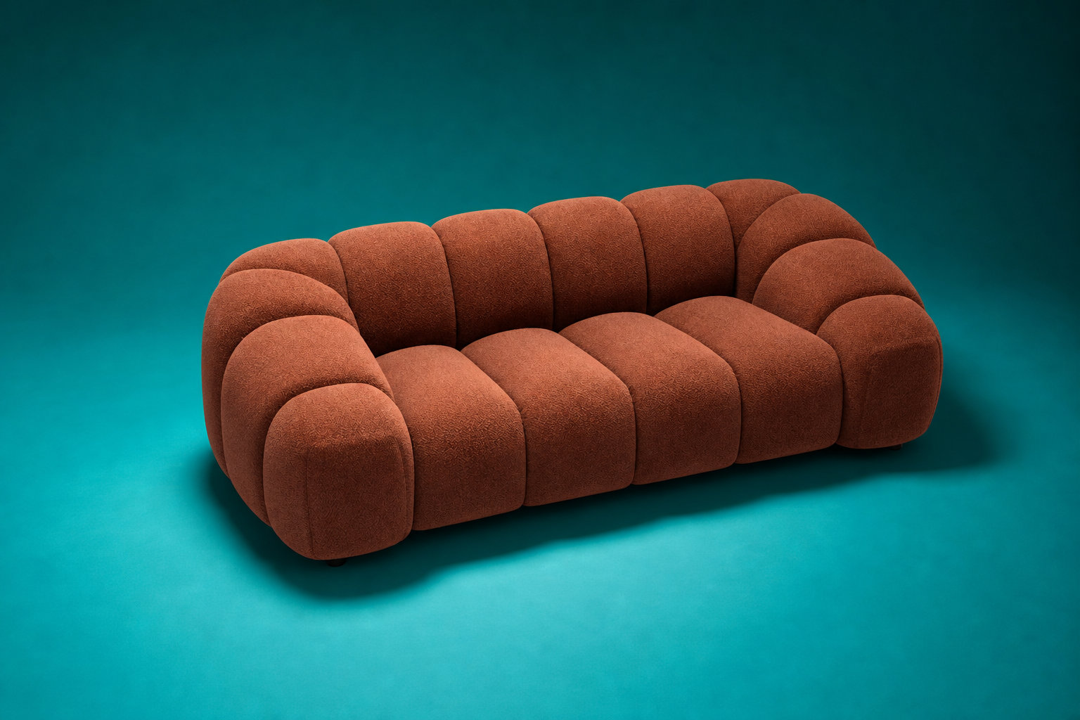 Canapé nuage AVA en velours texturé terracotta
