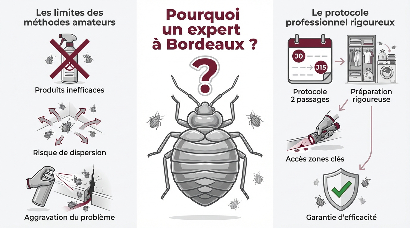 Expertise professionnelle pour le traitement des punaises de lit à Bordeaux