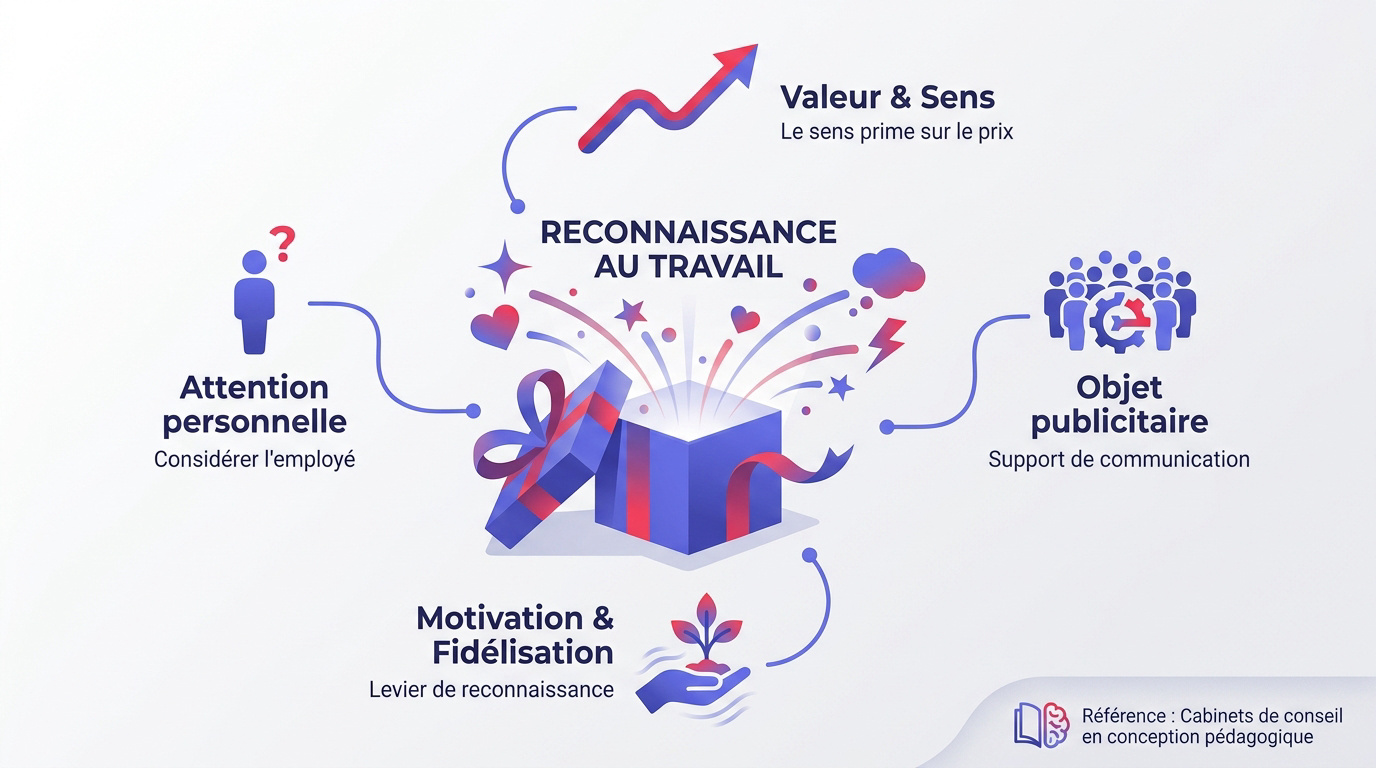 Illustration de la reconnaissance au travail à travers un cadeau valorisant