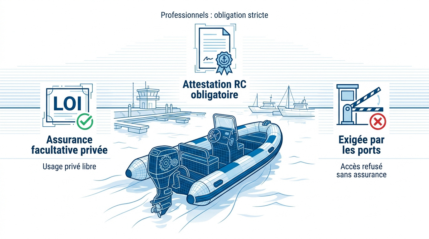 Comparatif entre assurance bateau facultative et obligations contractuelles en port