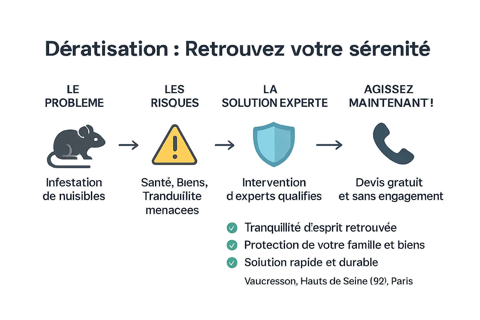 Illustration d'une maison protégée par un <strong>service de dératisation professionnelle</strong> à Vaucresson
