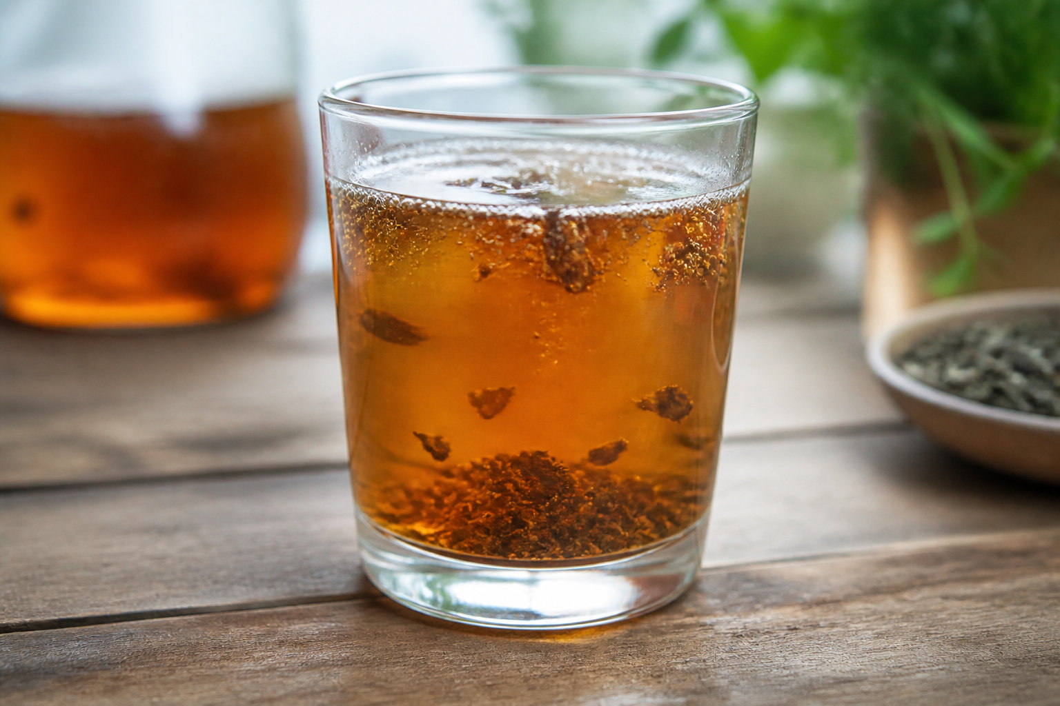 Sélection de thés glacés et boissons fermentées naturelles