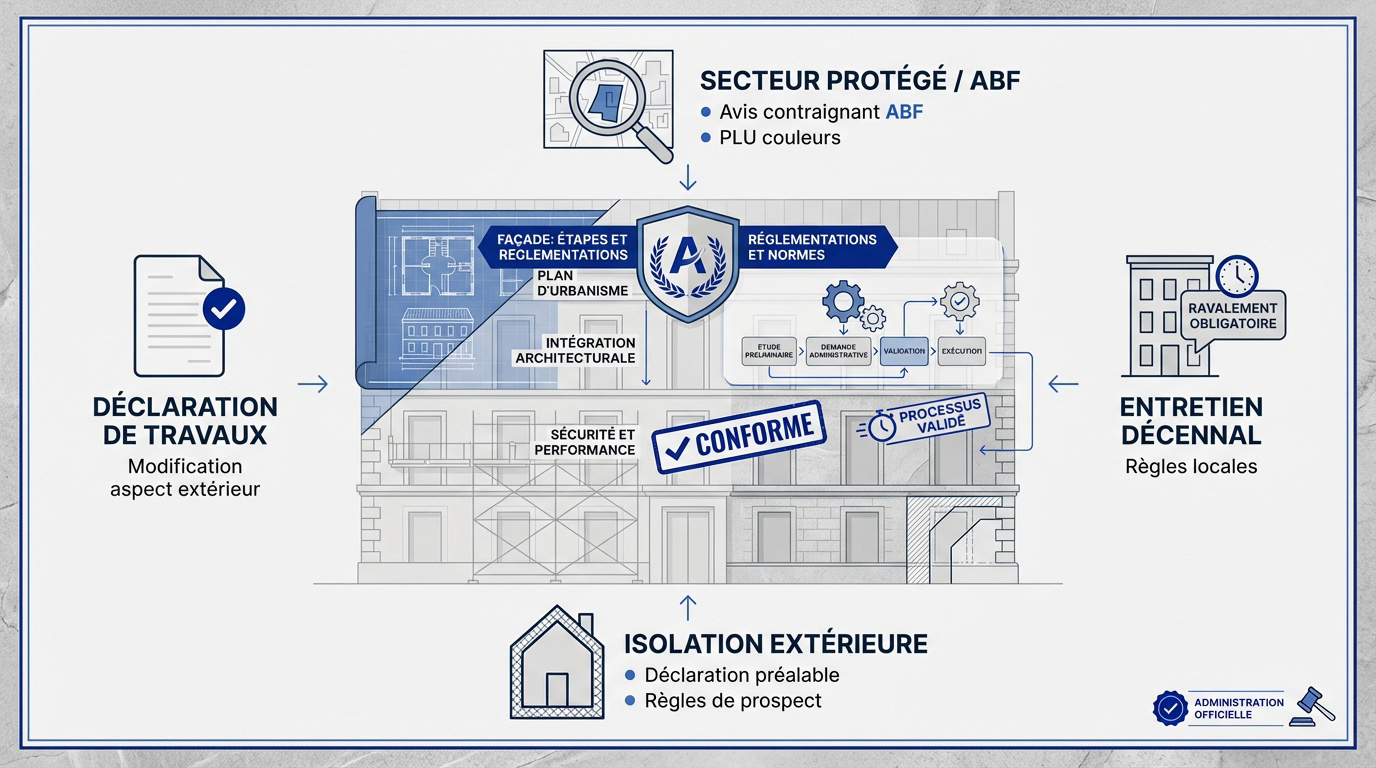 Guide des démarches administratives pour le ravalement de façade et l'isolation thermique