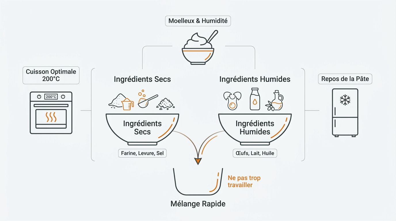 Technique du mélange pour muffins salés