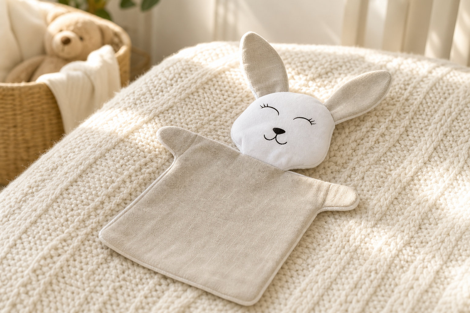 Doudou Lapin tissu renard aventures : marquer les premières explorations