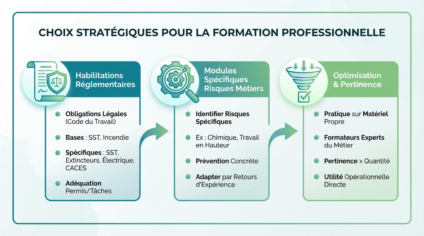 Stratégie de sélection des formations professionnelles SSE et MASE