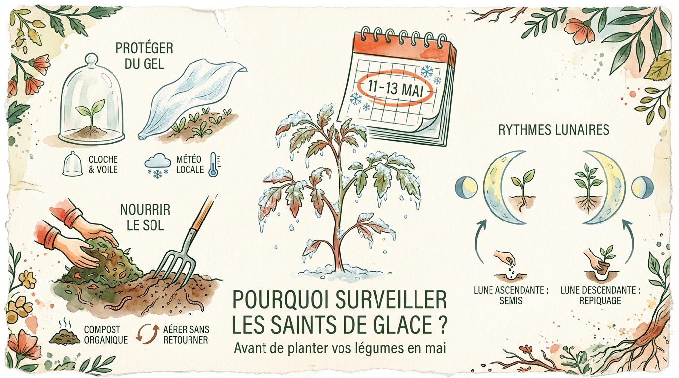 Protection des légumes contre les gelées des Saints de Glace en mai