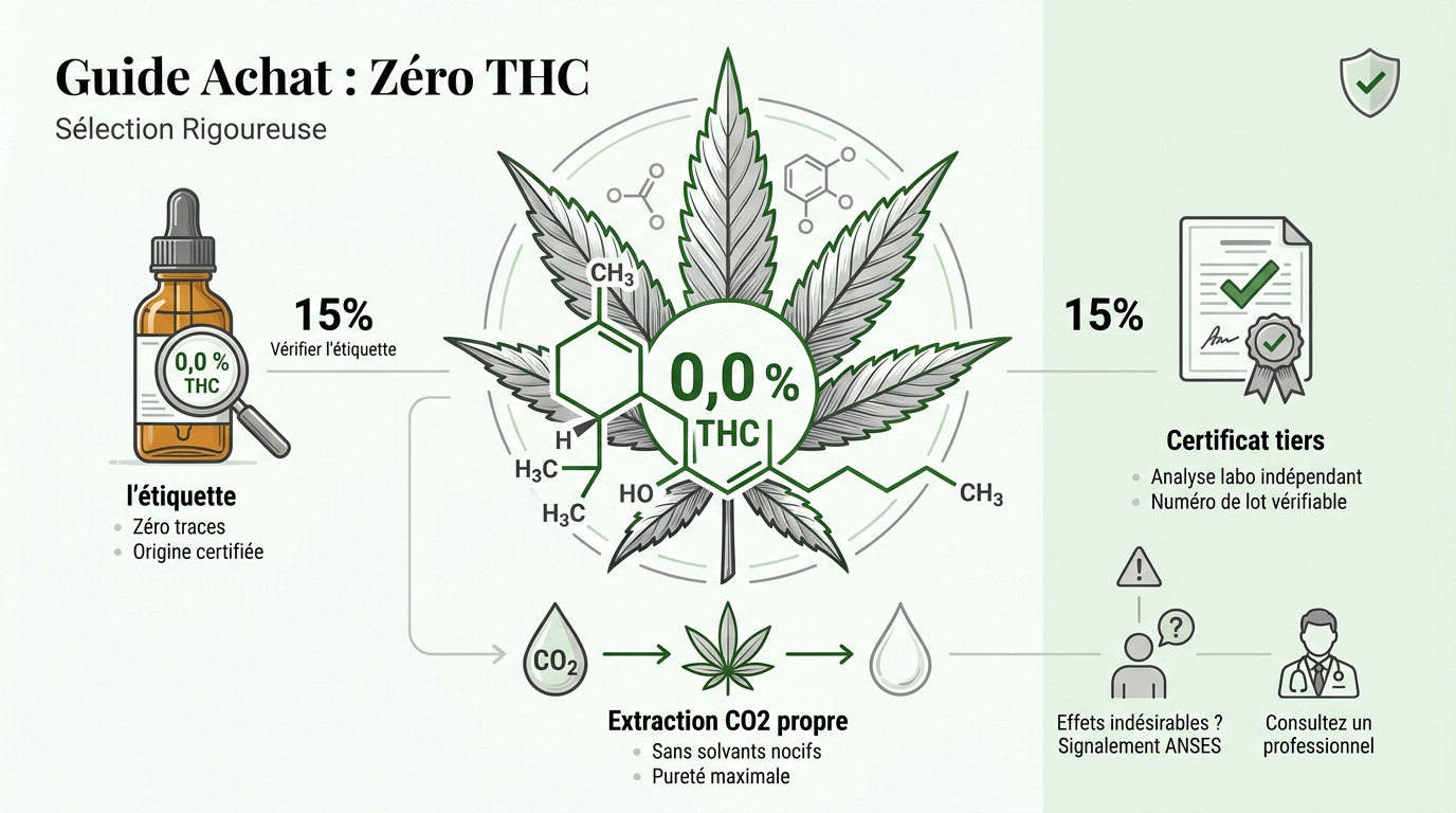 Vérification d'un certificat d'analyse pour huile de CBD sans THC