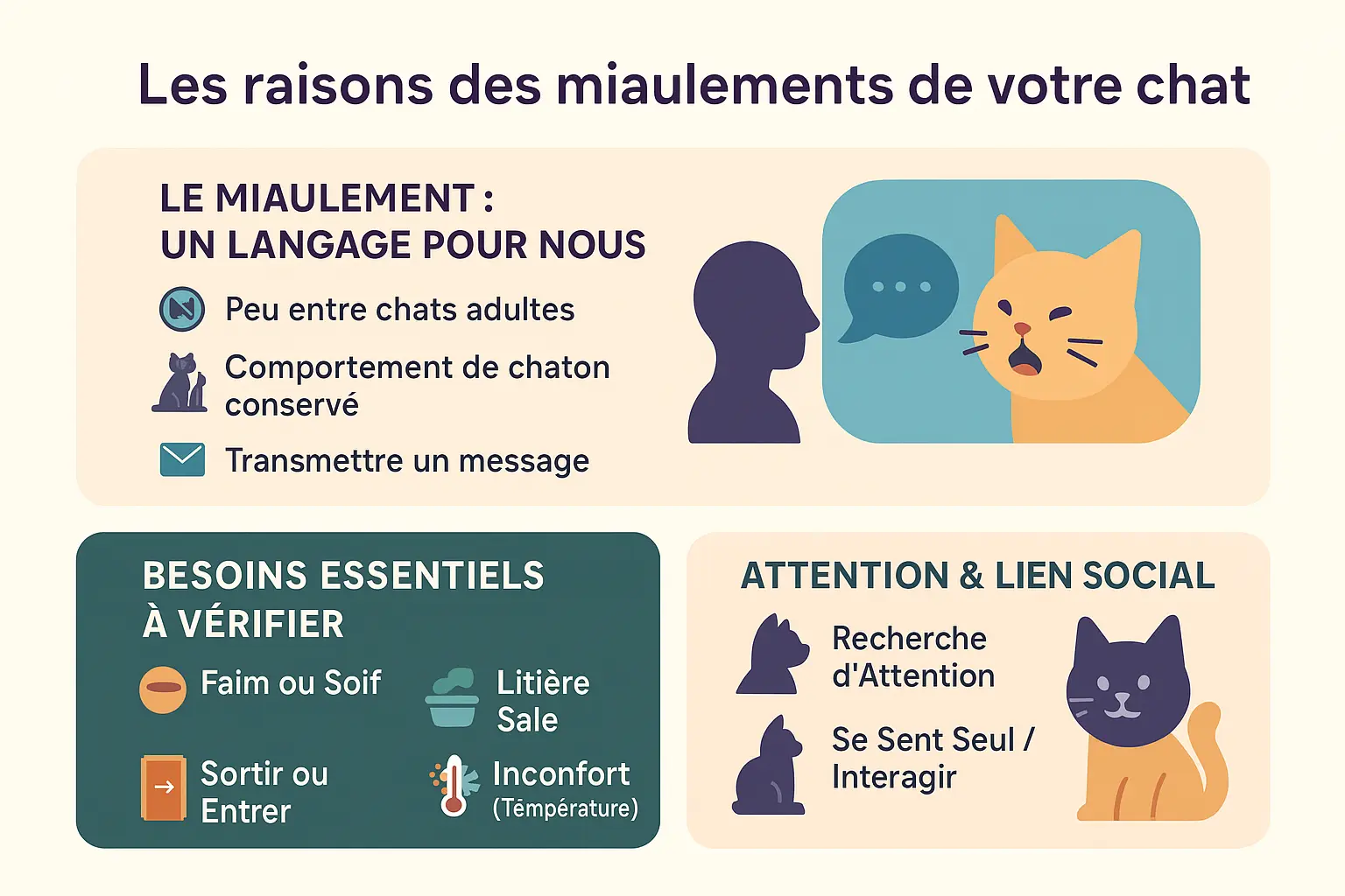 Chat en pleine communication avec son propriétaire