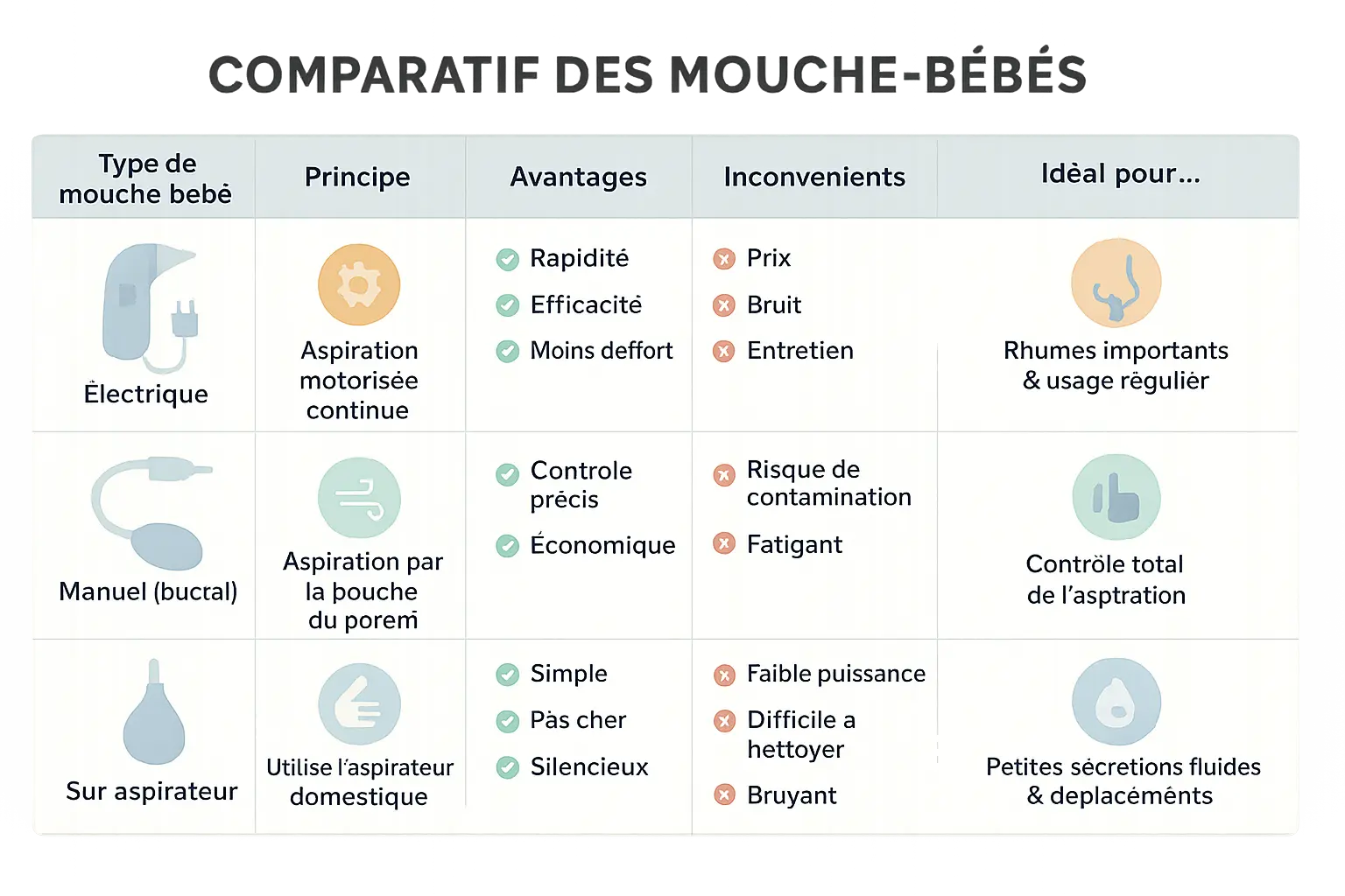 Comparatif des mouche-bébés