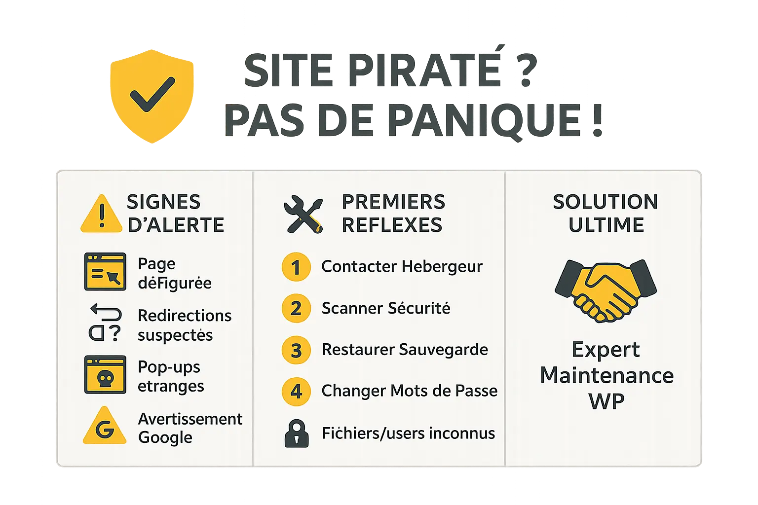 Guide pour réagir face à un site WordPress piraté