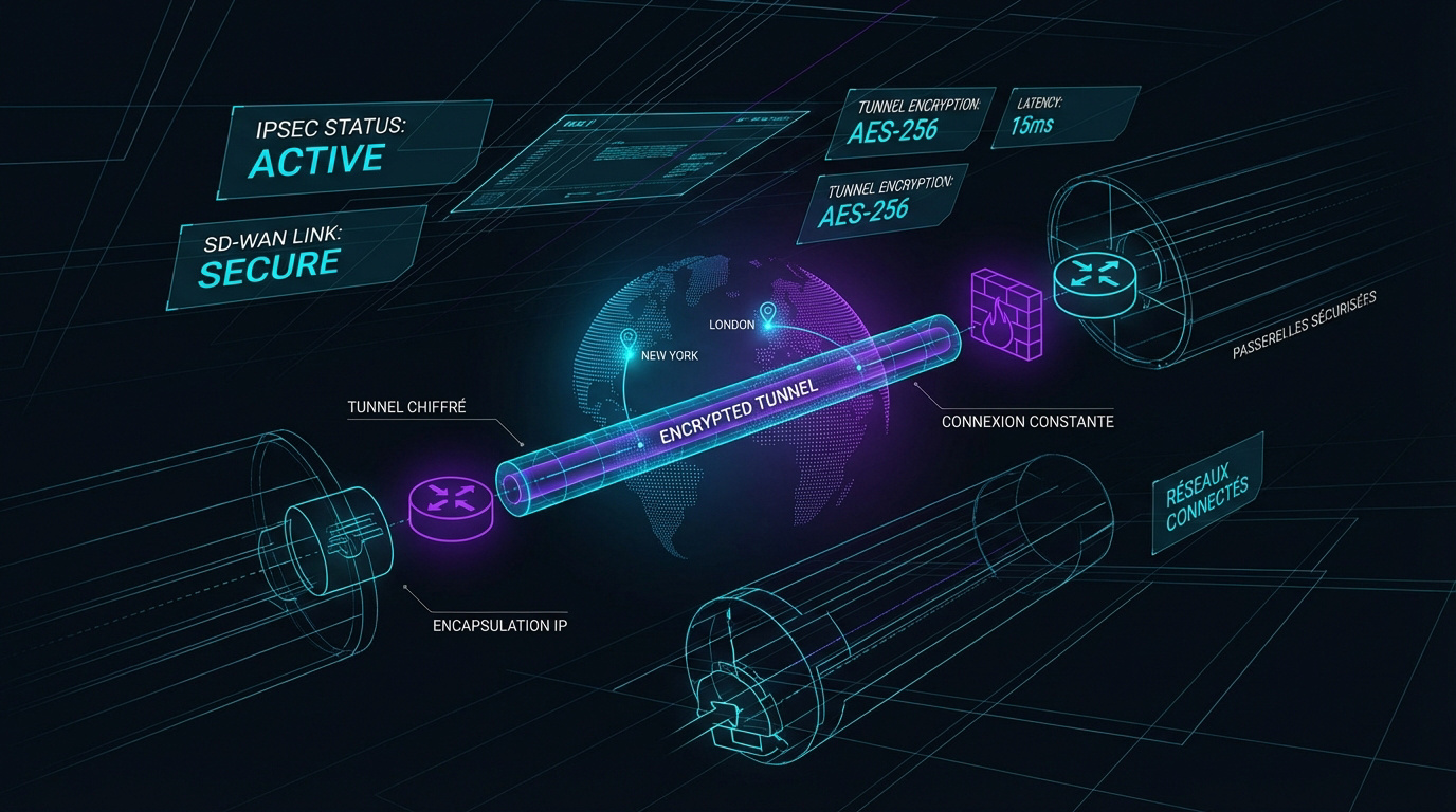 Interface de gestion d'un tunnel VPN sécurisé pour entreprise